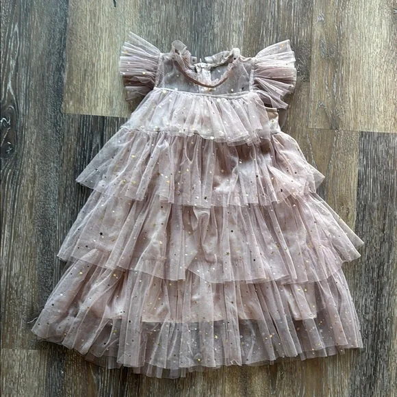 Lola + The Boys | Dresses | Lola The Boys Size 4t Dusty Pink Layered Tulle Dress With Gold Stars | Poshmark Lola + The Boys | Dresses | Lola The Boys Size 4t Dusty Pink Layered Tulle Dress With Gold Stars | Poshmark